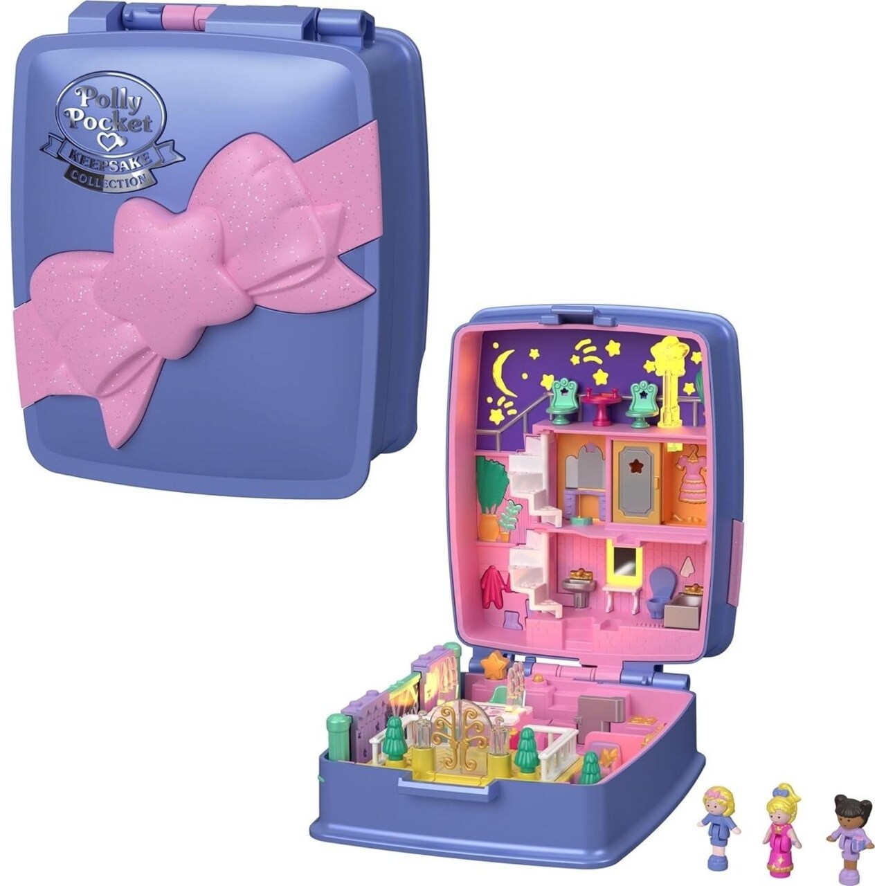 Mattel Polly Pocket Starlight Dinner Party Keepsake Collection Playset Dolls